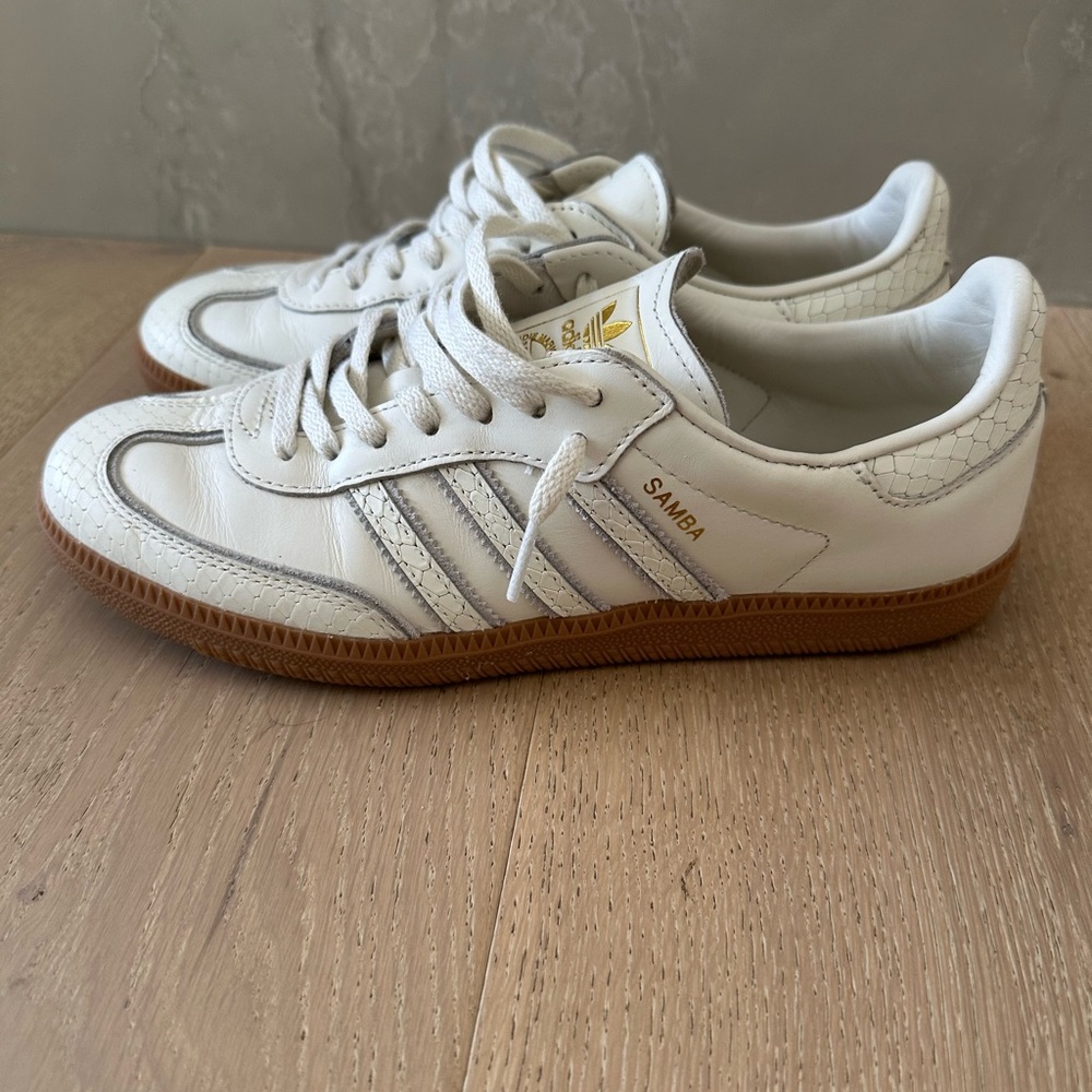 Adidas White Leather Sneakers